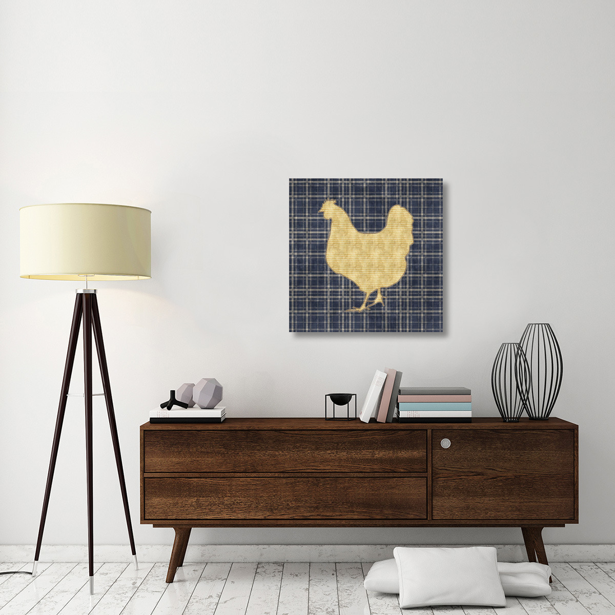 Country Style Hen-Canvas Art-30&quotx30"