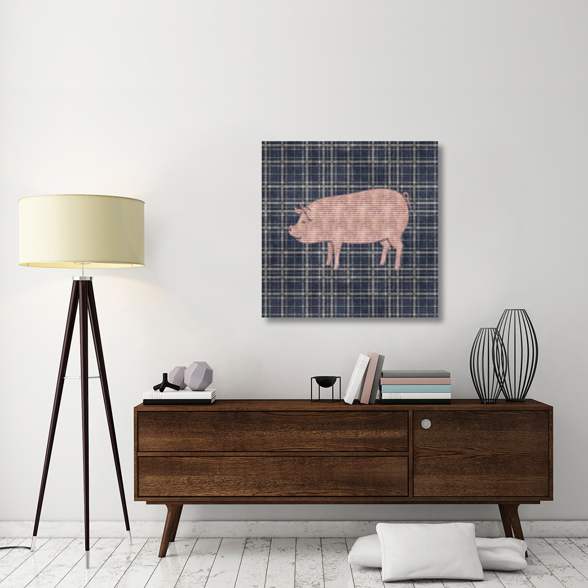 Country Style Pig-Canvas Art-36&quotx36"