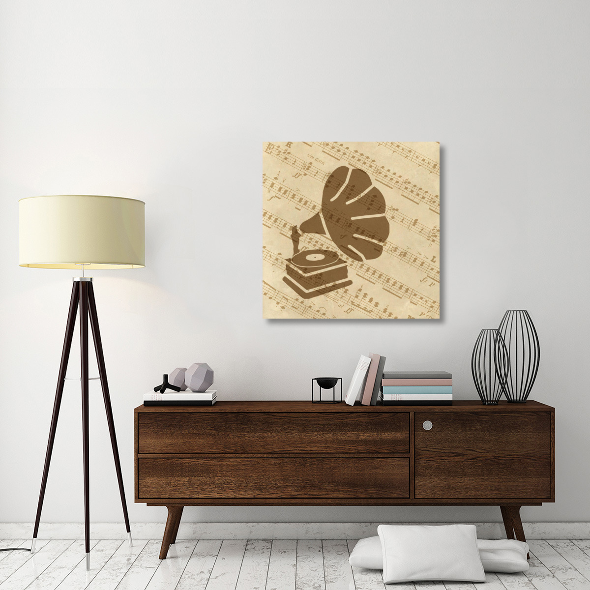 Music - Phonograph-Canvas Art-36&quotx36"