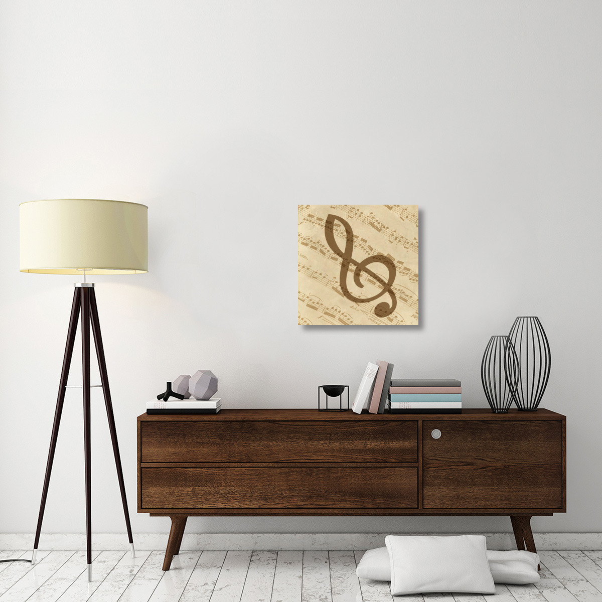 Music - Treble Clef-Canvas Art-24&quotx24"