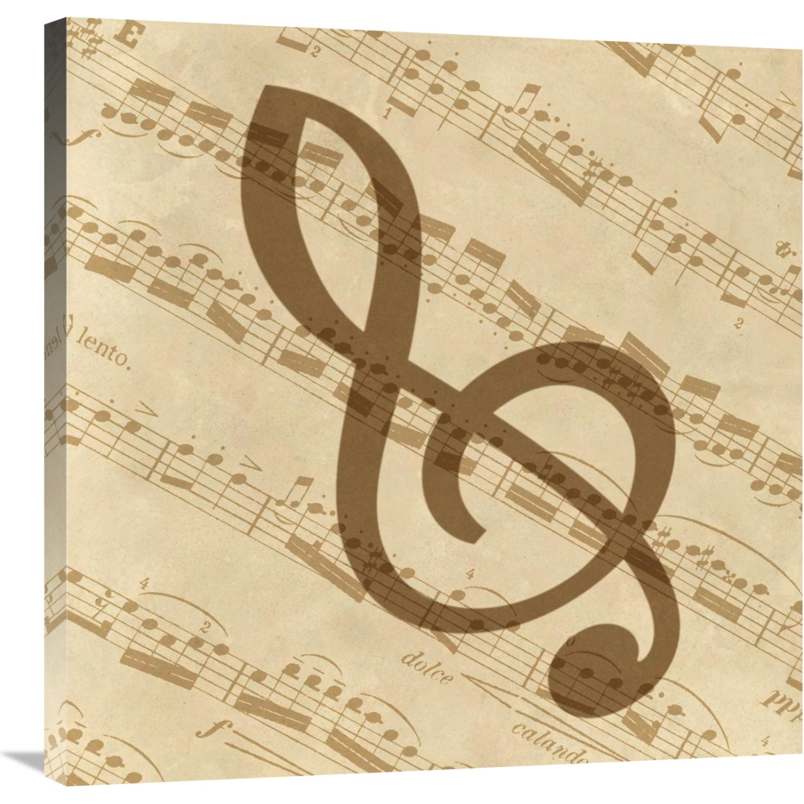 Music - Treble Clef-Canvas Art-30&quotx30"