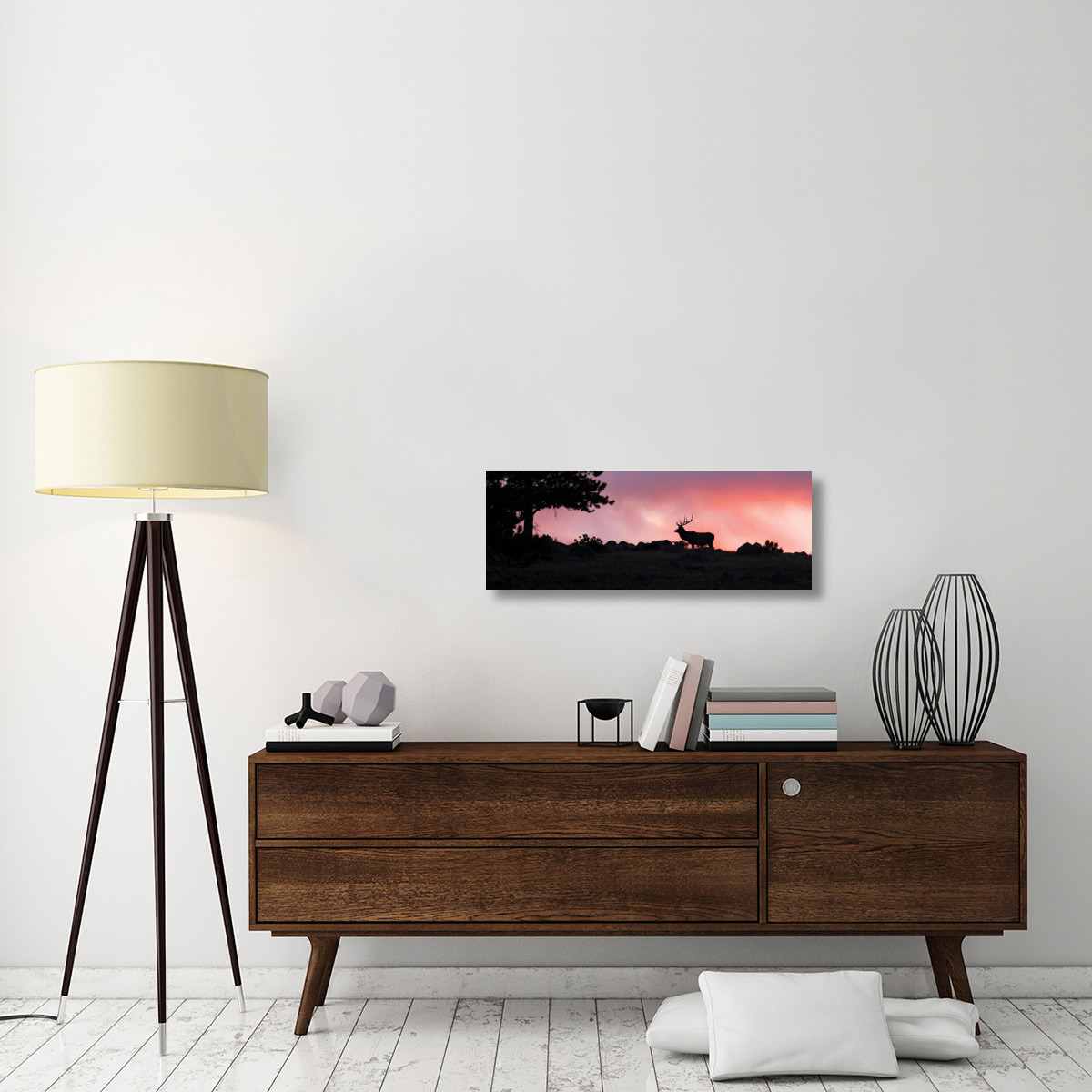 Red Sky at Night-Canvas Art-36&quotx12.96"