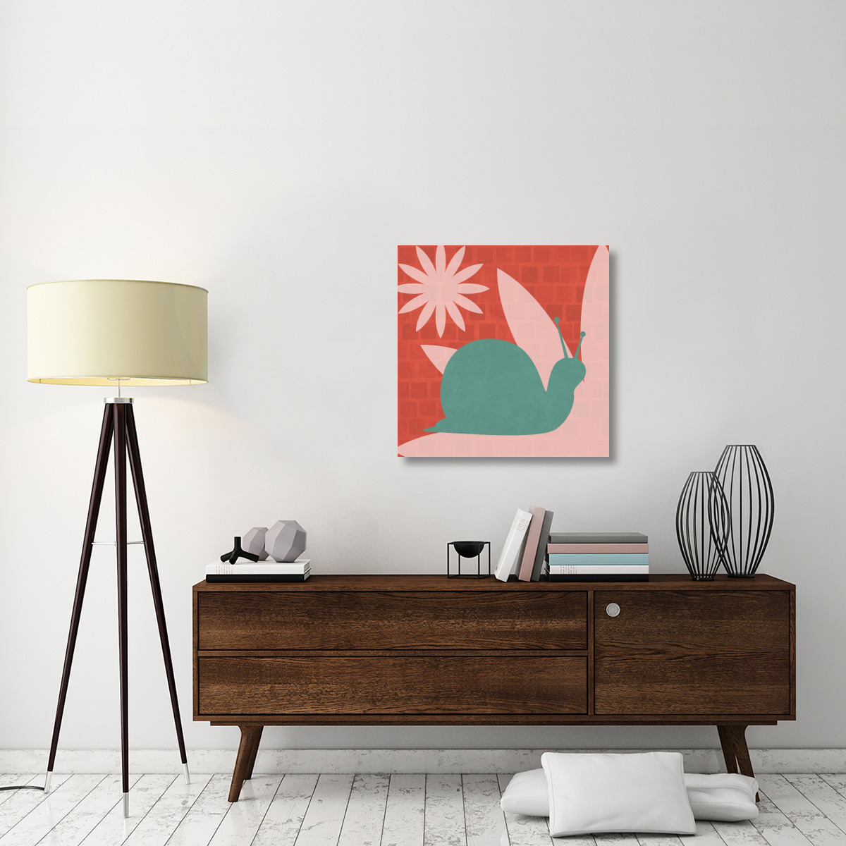 Bright Bugs Snail-Canvas Art-30&quotx30"