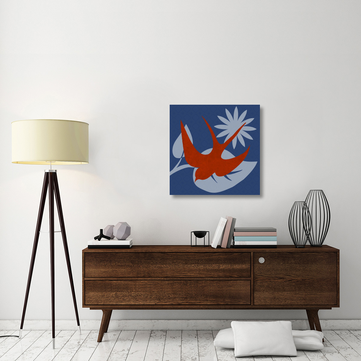 Bright Birds Swallow-Canvas Art-30&quotx30"