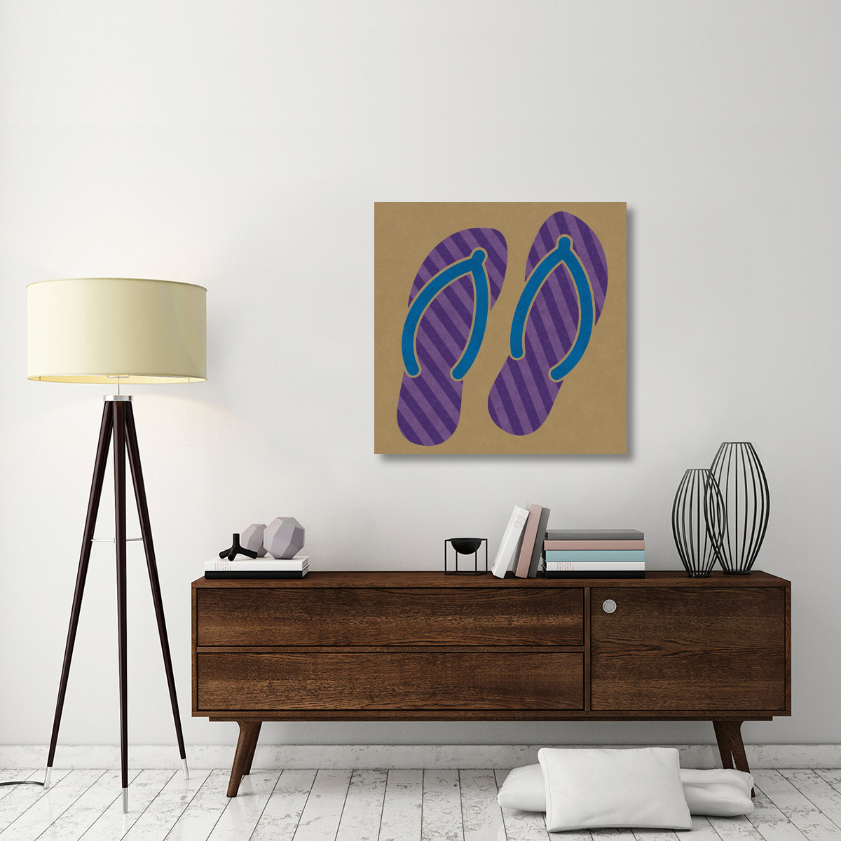 Summer Fun Flip Flops-Canvas Art-36&quotx36"