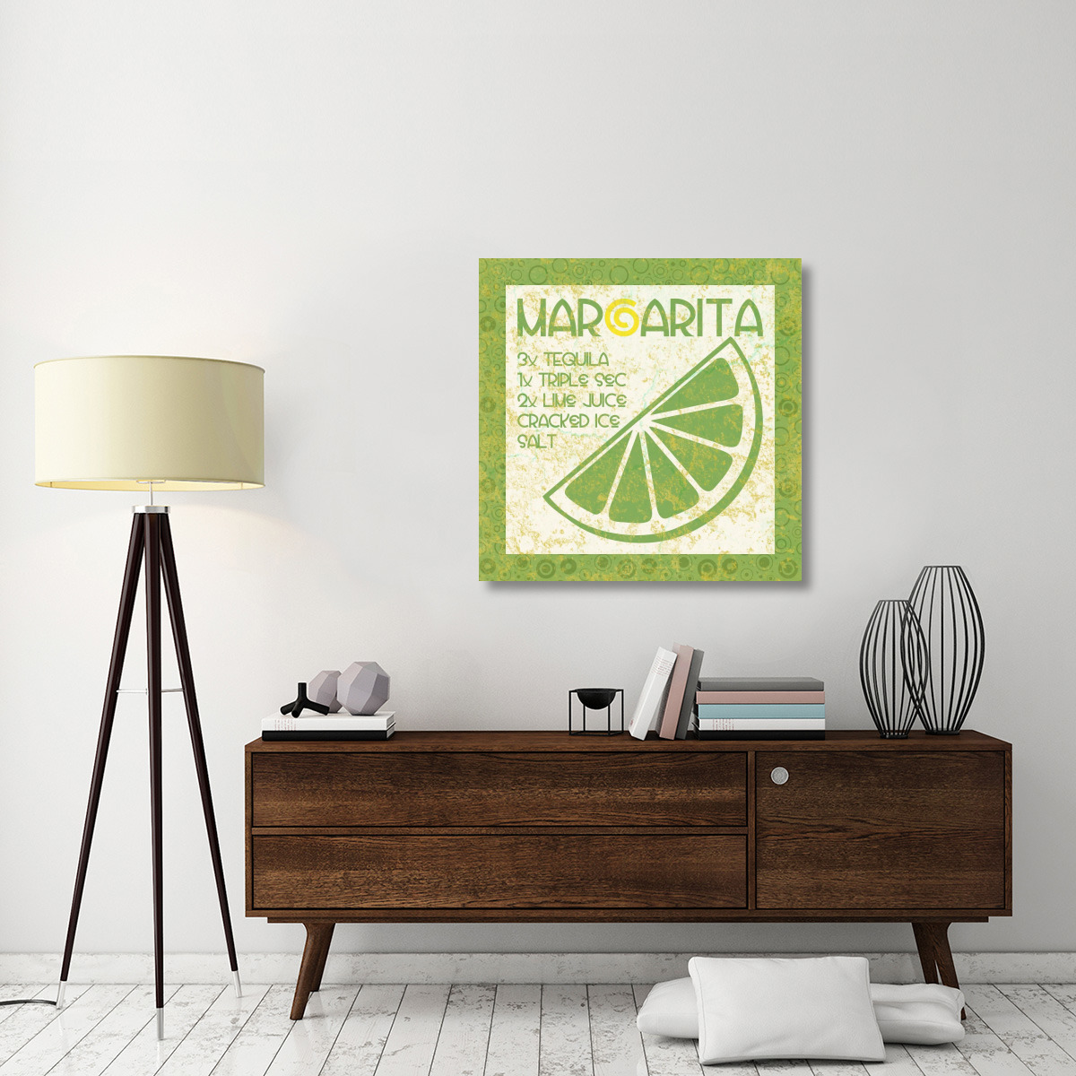 Cocktail Recipes - Margarita-Canvas Art-36&quotx36"