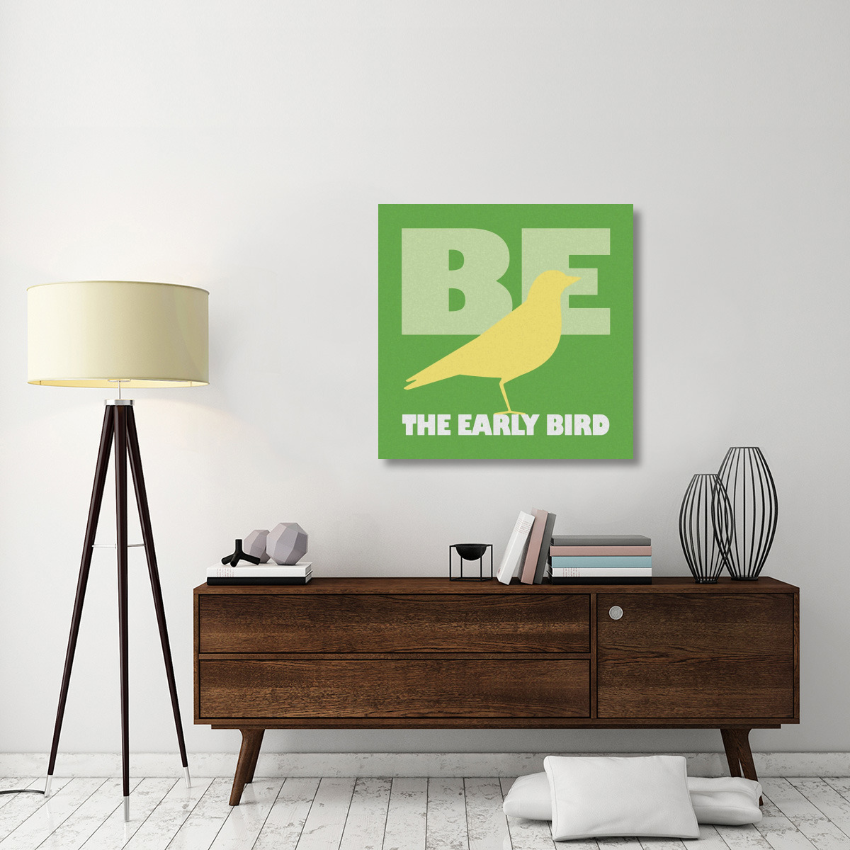 Morning Sentiments - Early Bird-Canvas Art-36&quotx36"