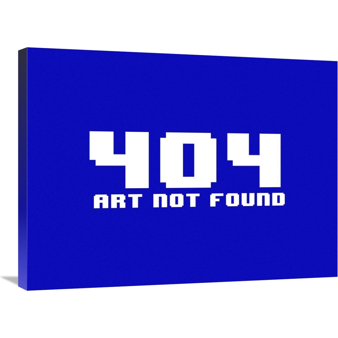 Virtual Messages in the Real World - 404 Rectangle Blue-Canvas Art-32&quotx24"