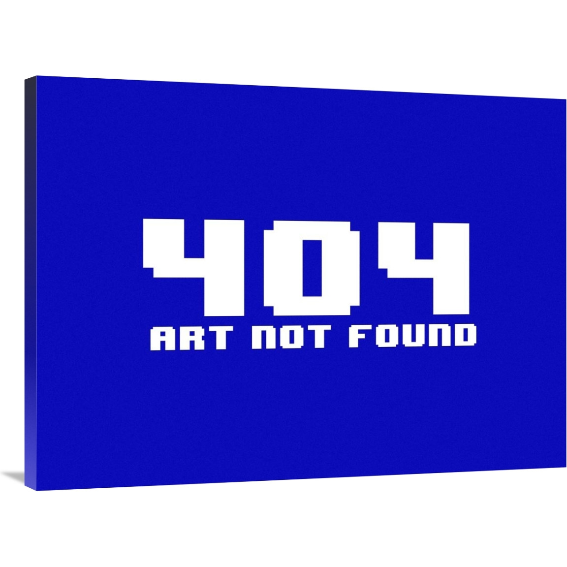 Virtual Messages in the Real World - 404 Rectangle Blue-Canvas Art-40&quotx30"