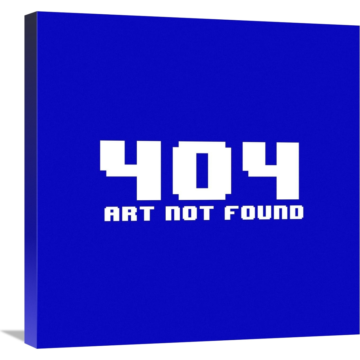 Virtual Messages in the Real World - 404 Square Blue-Canvas Art-24&quotx24"