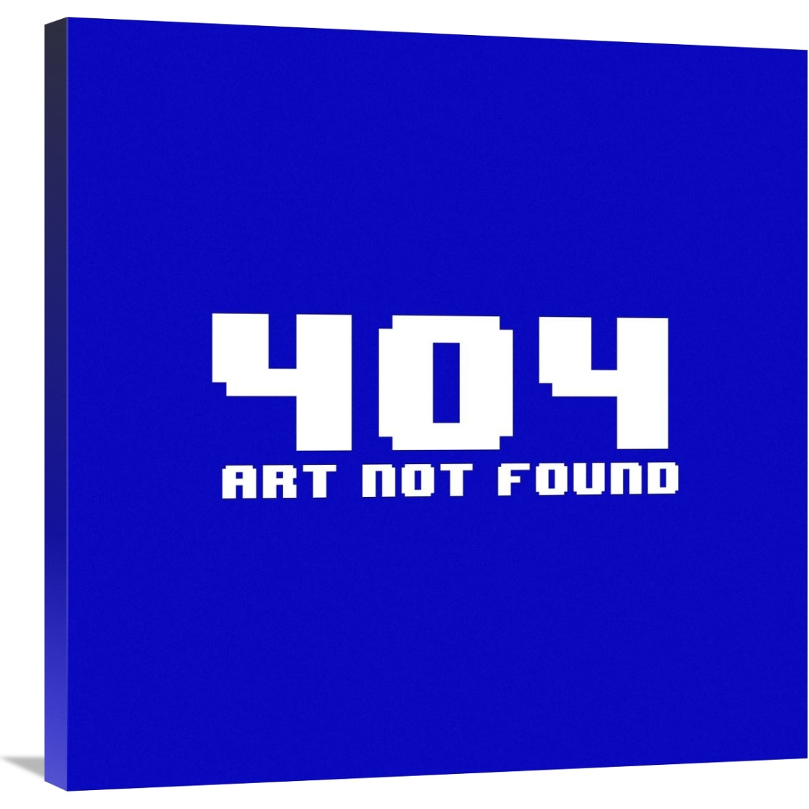 Virtual Messages in the Real World - 404 Square Blue-Canvas Art-30&quotx30"