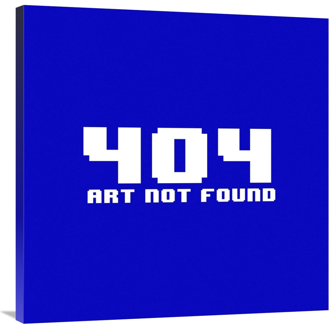 Virtual Messages in the Real World - 404 Square Blue-Canvas Art-36&quotx36"