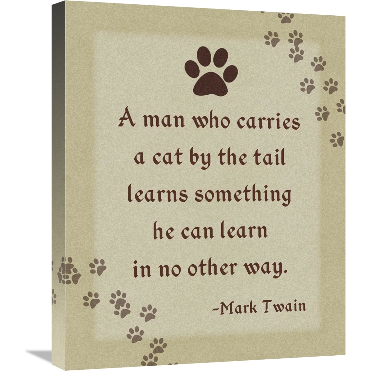 Mark Twain Cat by the Tail-Canvas Art-20&quotx24"