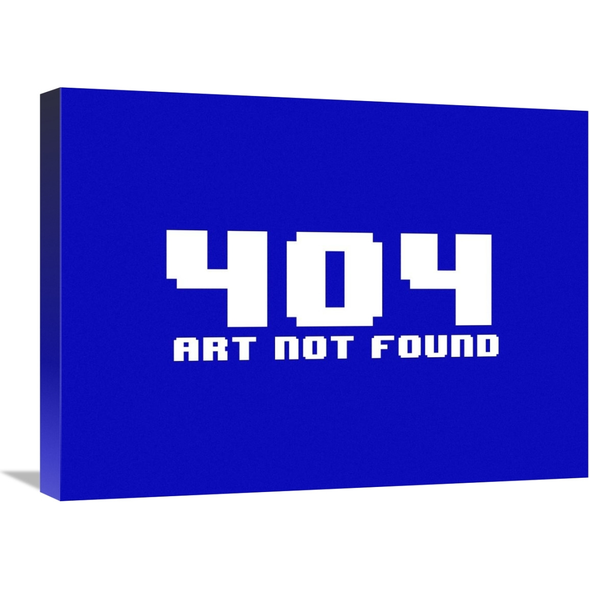 Virtual Messages in the Real World - 404 Rectangle Blue-Canvas Art-24&quotx18"