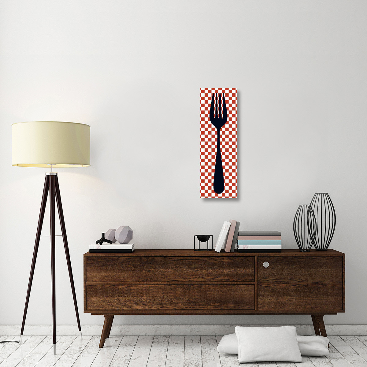 Mealtime Picnic - Fork-Canvas Art-12&quotx36"