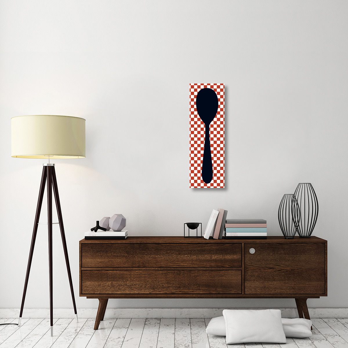 Mealtime Picnic - Spoon-Canvas Art-12&quotx36"