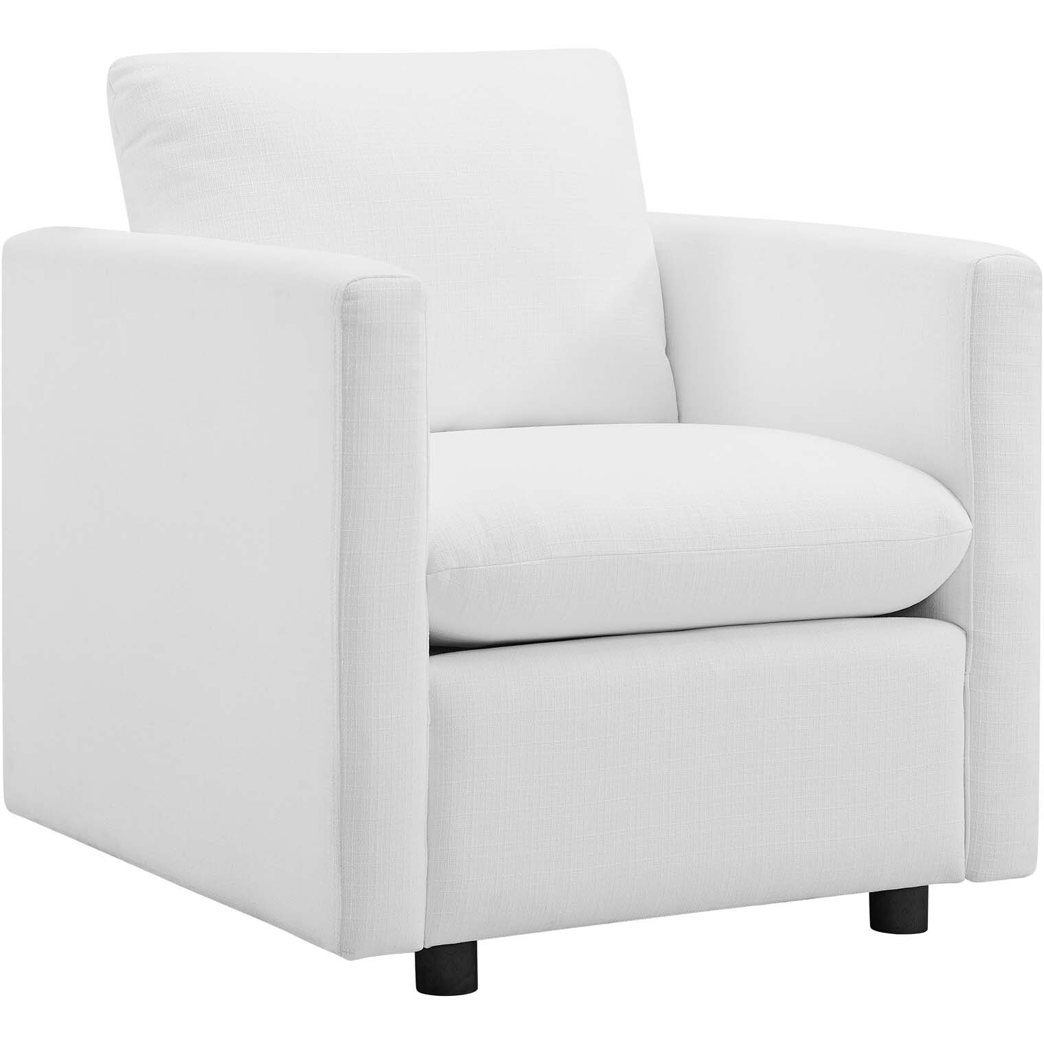 Activate Upholstered Fabric Armchair - White