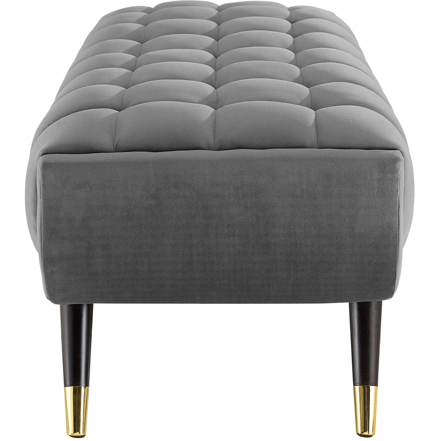 Adept 60" Performance Velvet Bench Gray