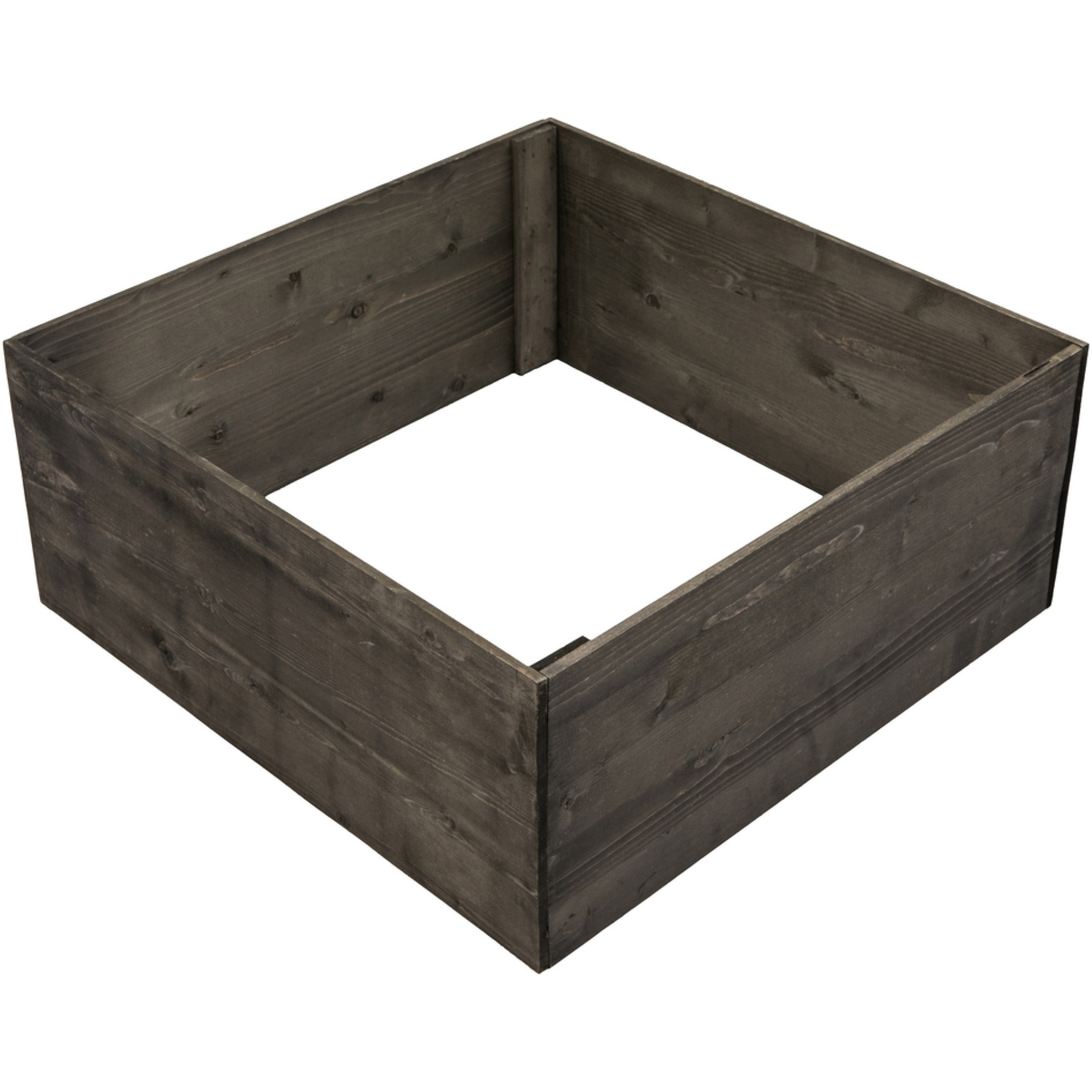 21" x 9" Grey Square Wooden Tree Collar