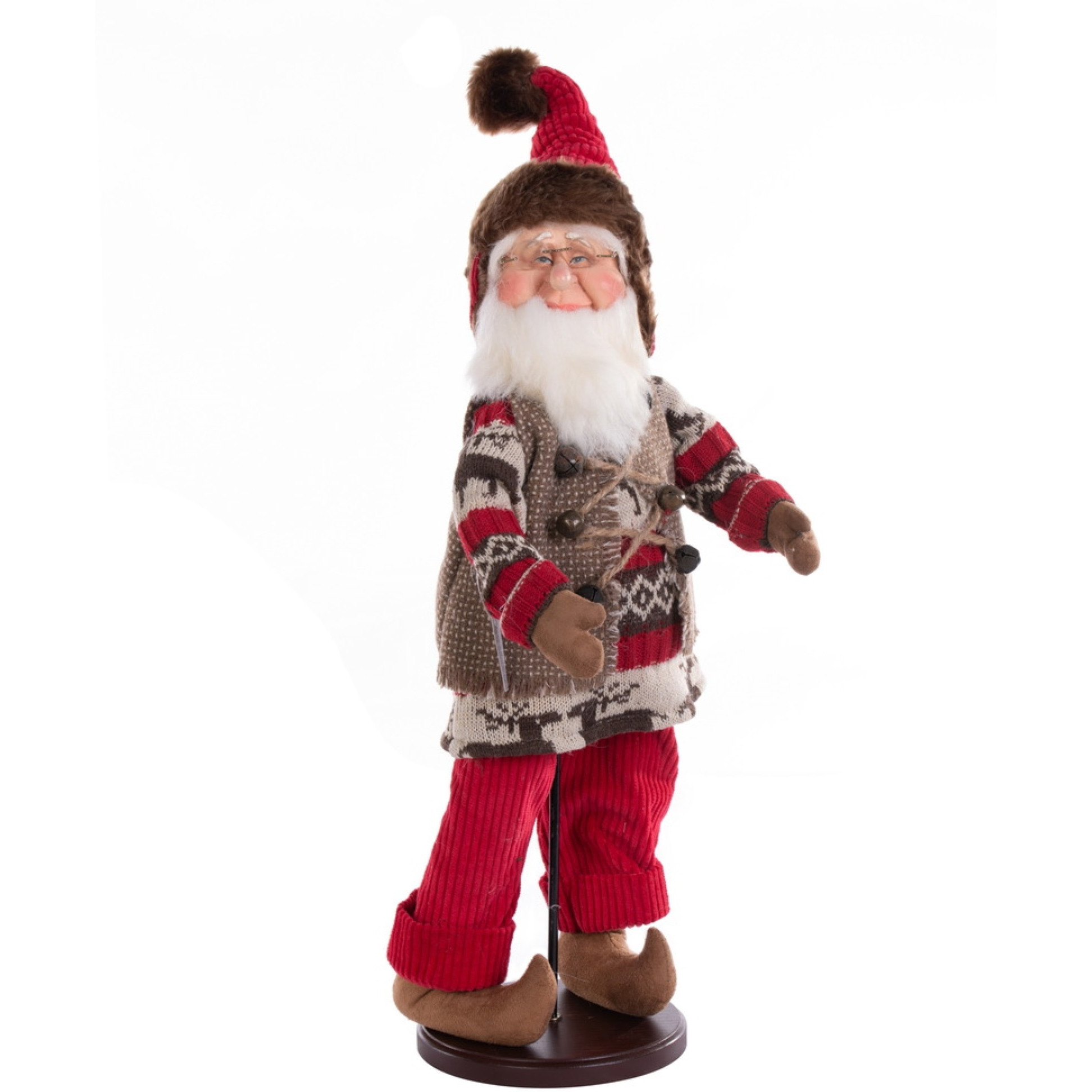 17" Woodland Santa Doll with Stand