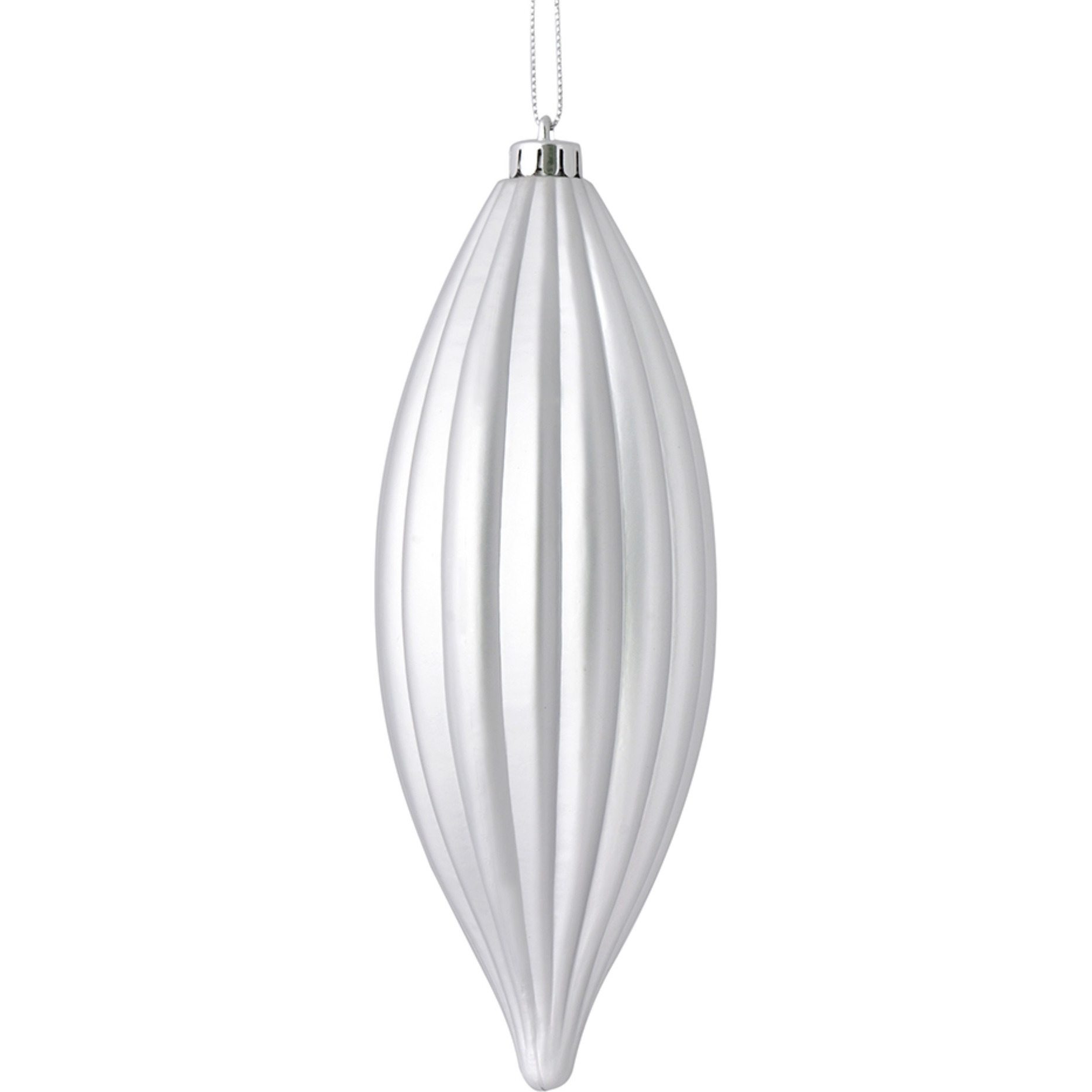 8" Silver Matte Line Finial 4/Bag