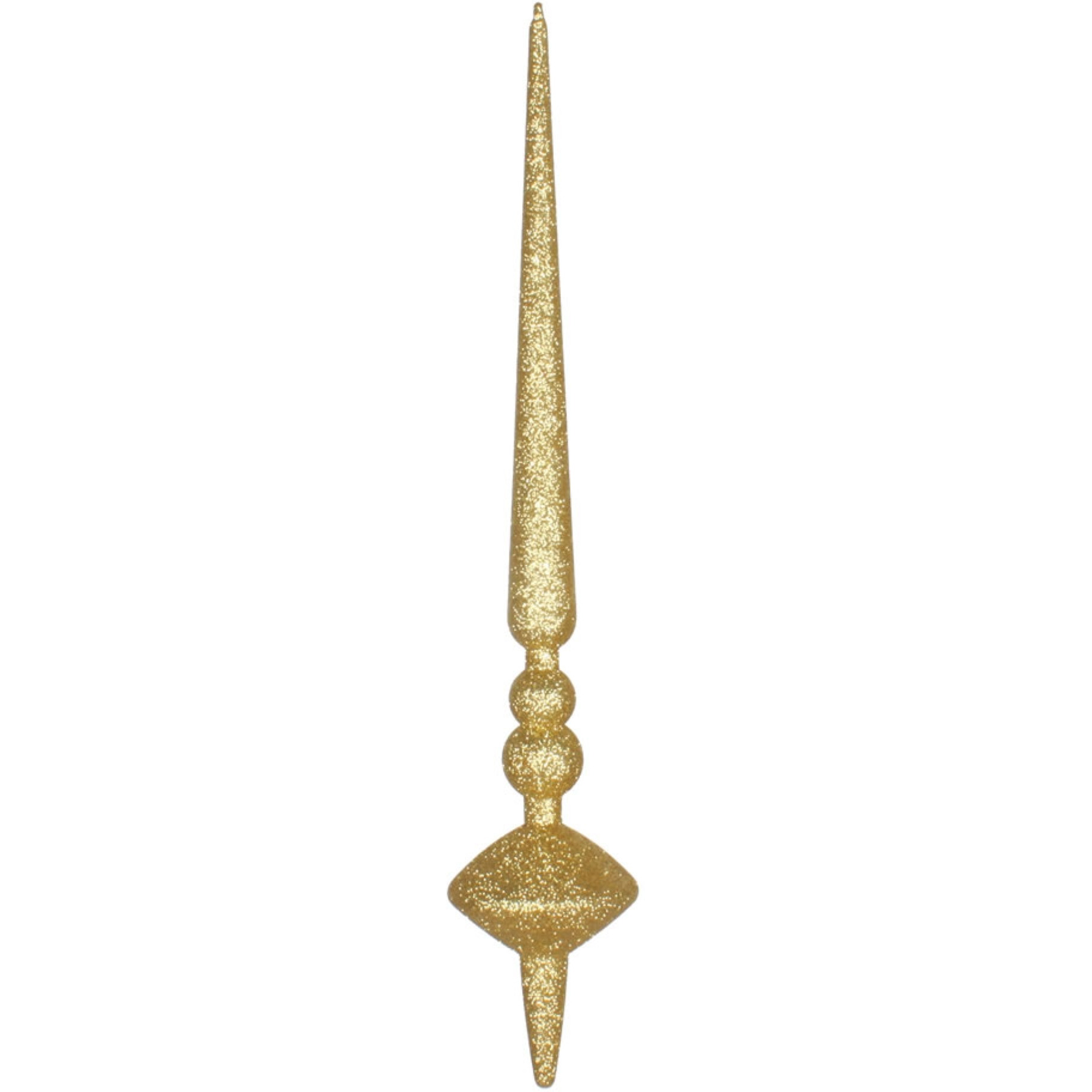 18" Gold Glitter Cupola Finial 2/Bag