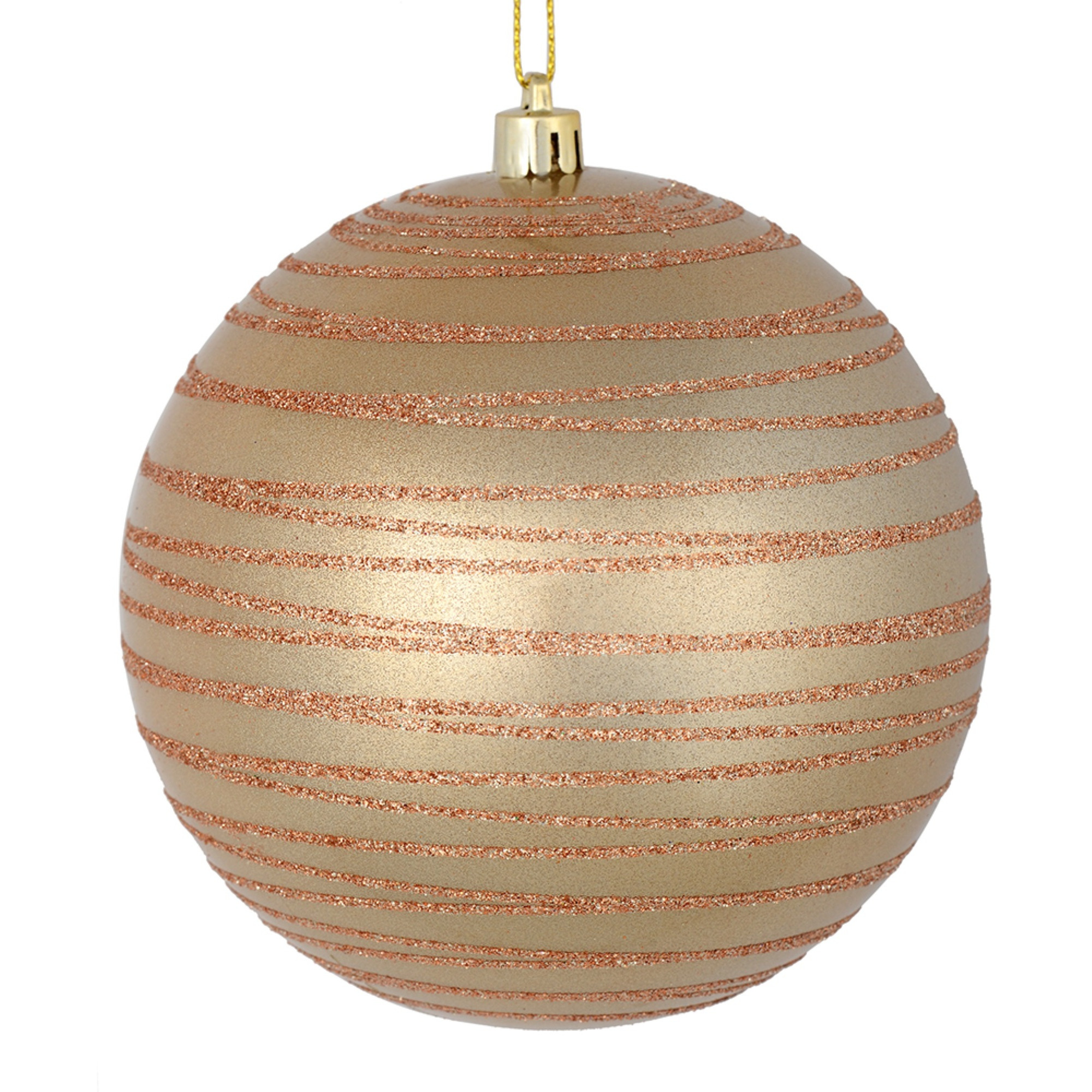 4.75" Cafe Latte Candy Glitter Ball 4/Bg