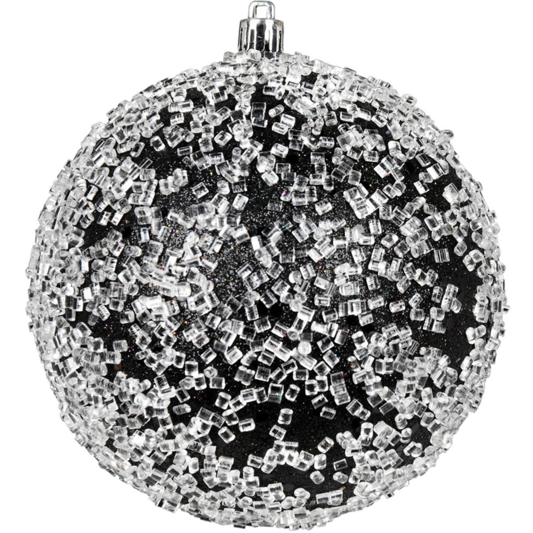 6" Black Glitter Hail Ball 4/Bag