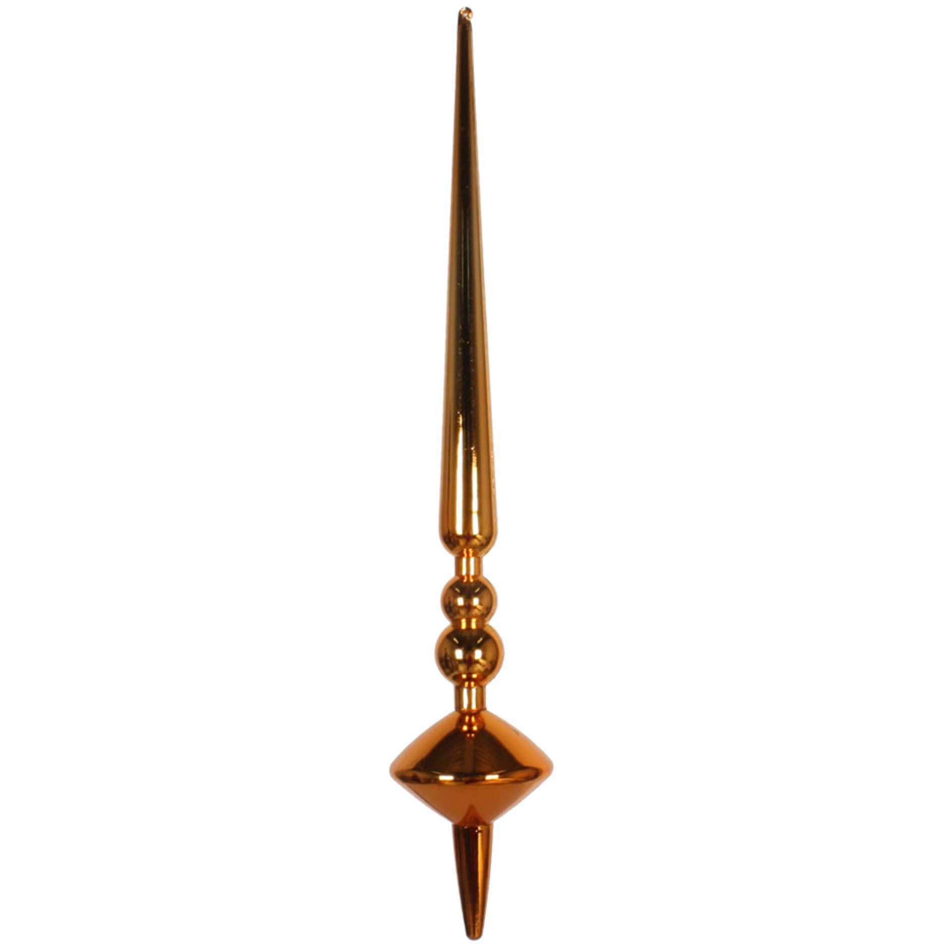 18" Bunish Orange Shiny Cupola Finial 2/