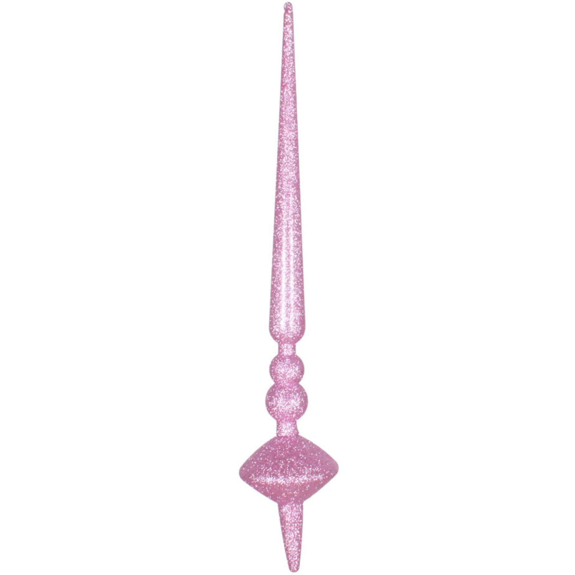 18" Pink Glitter Cupola Finial 2/Bag