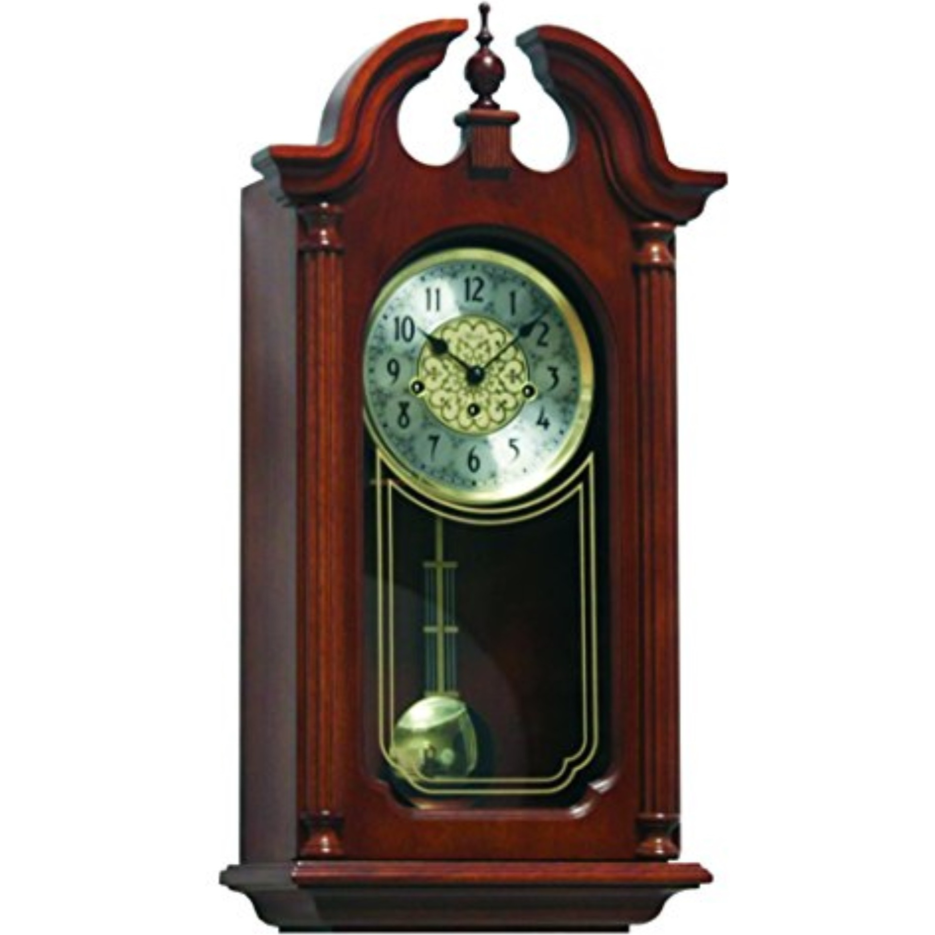 HOPEWELL, Regulator Wall Clock in a Cherry Finish with a Mechanical 8 Day Westminster Chiming Movement