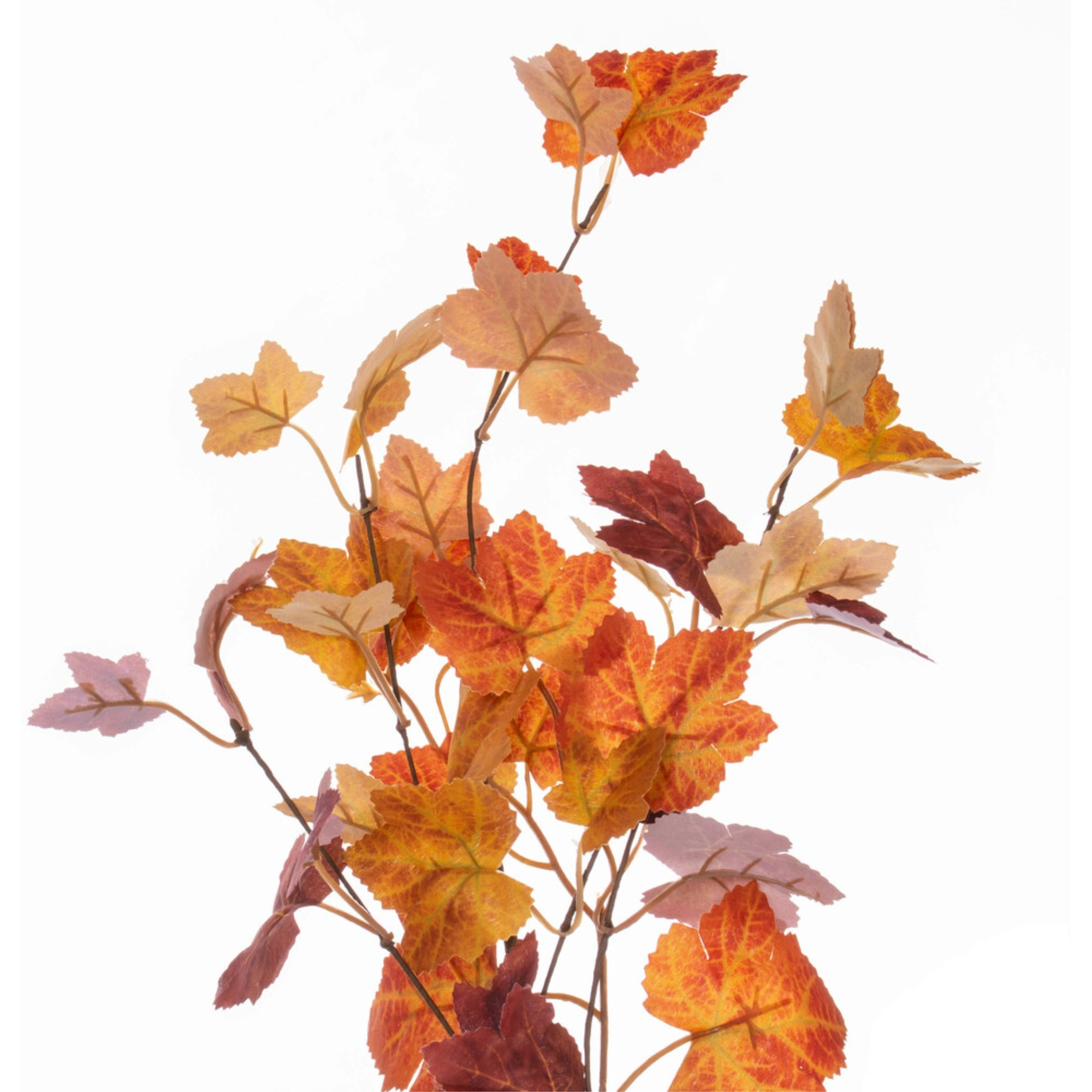 22" Orange Fall Maple Leaf Wreath