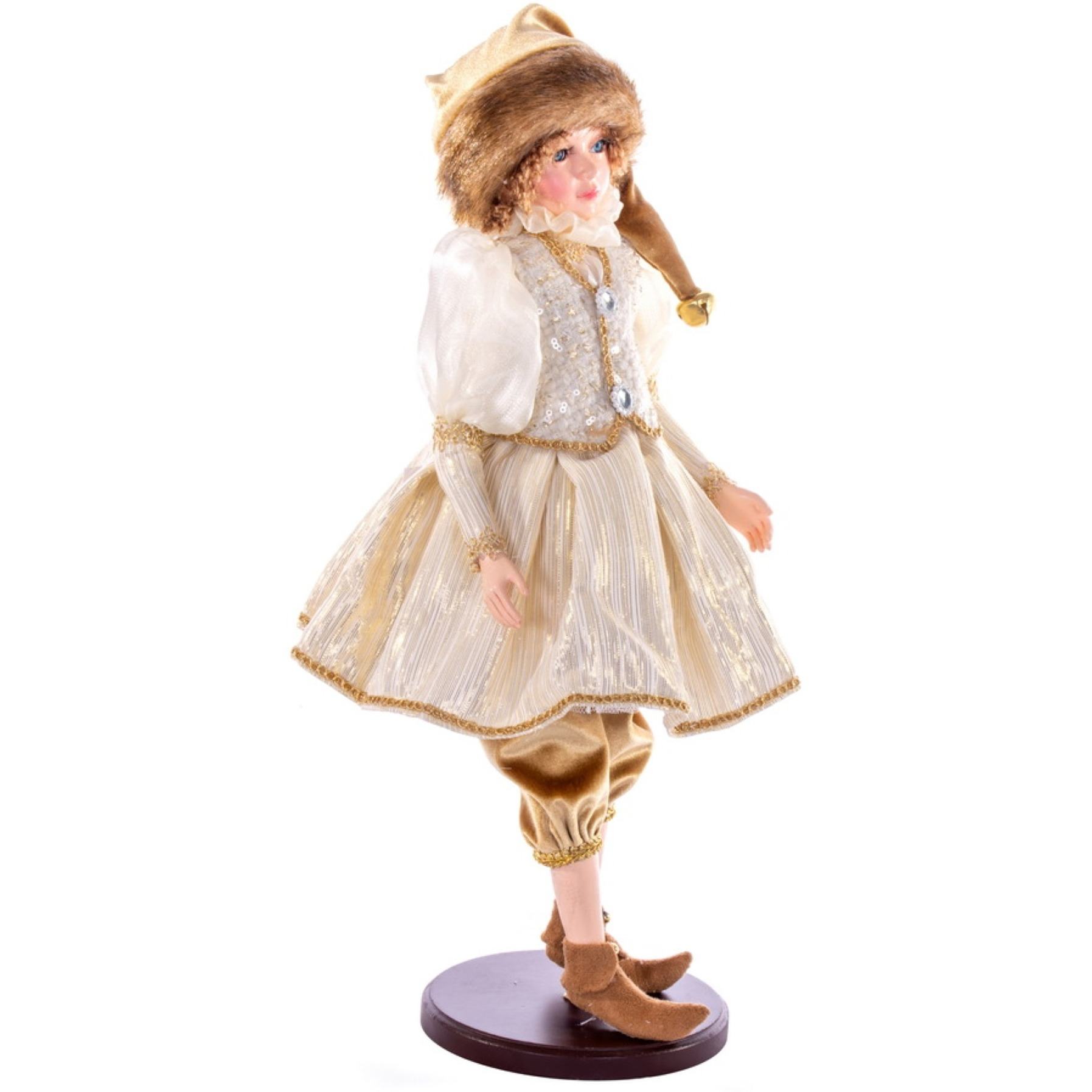 18" Mocha Velvet Fairy Girl with Stand