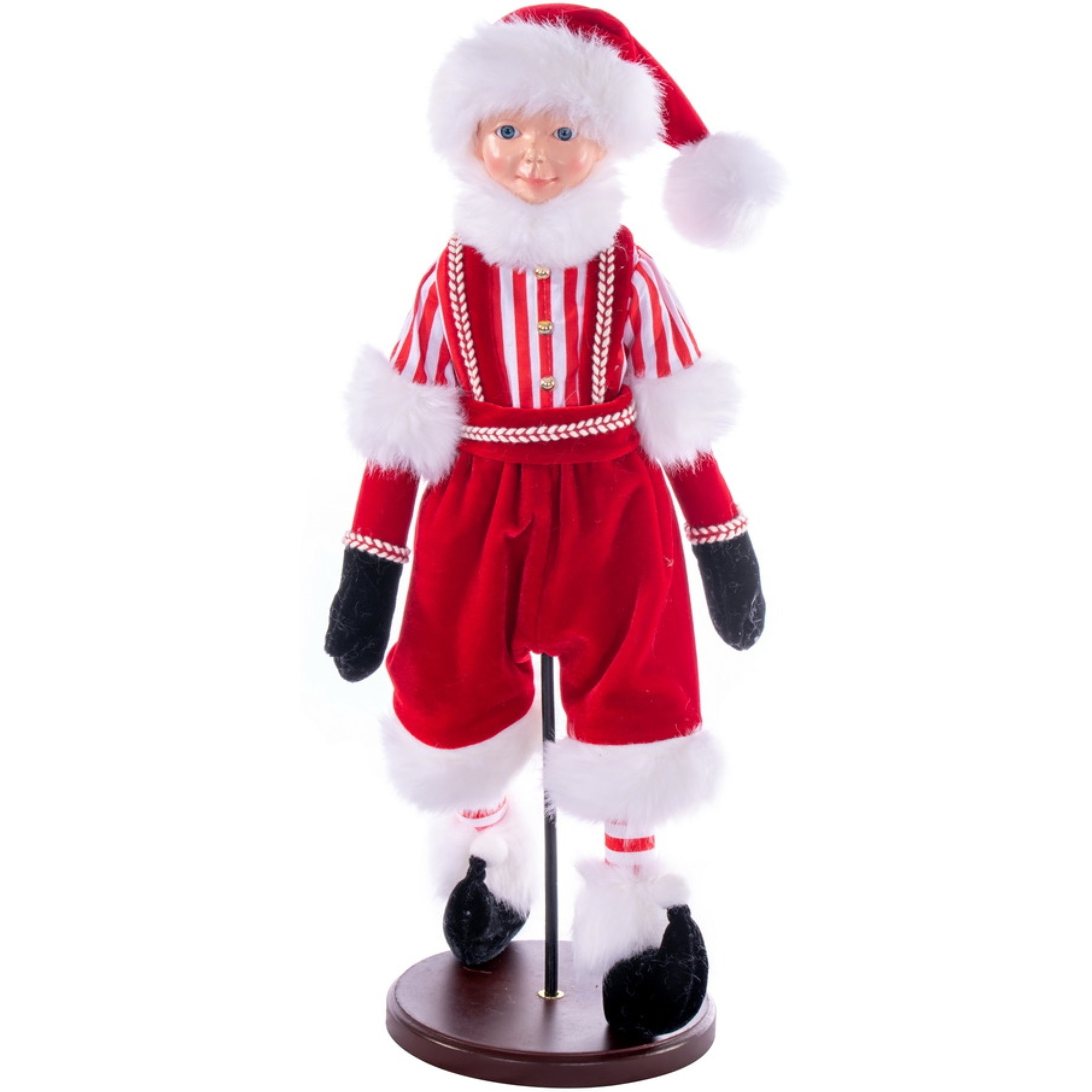 18" Red Peppermint Fairy Boy with Stand