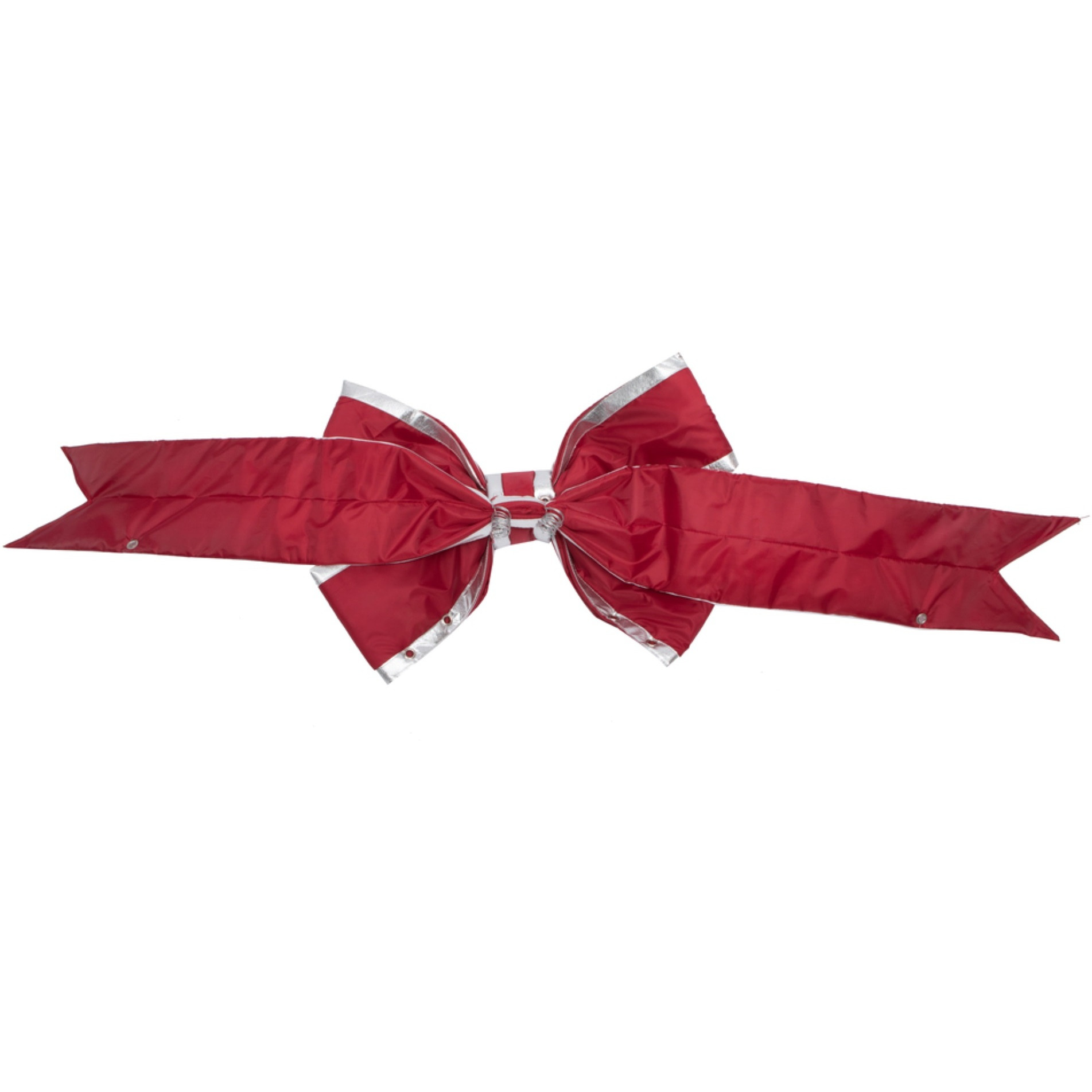 48" x 60" Red-Silvr Nylon Out Bow 12" Sz