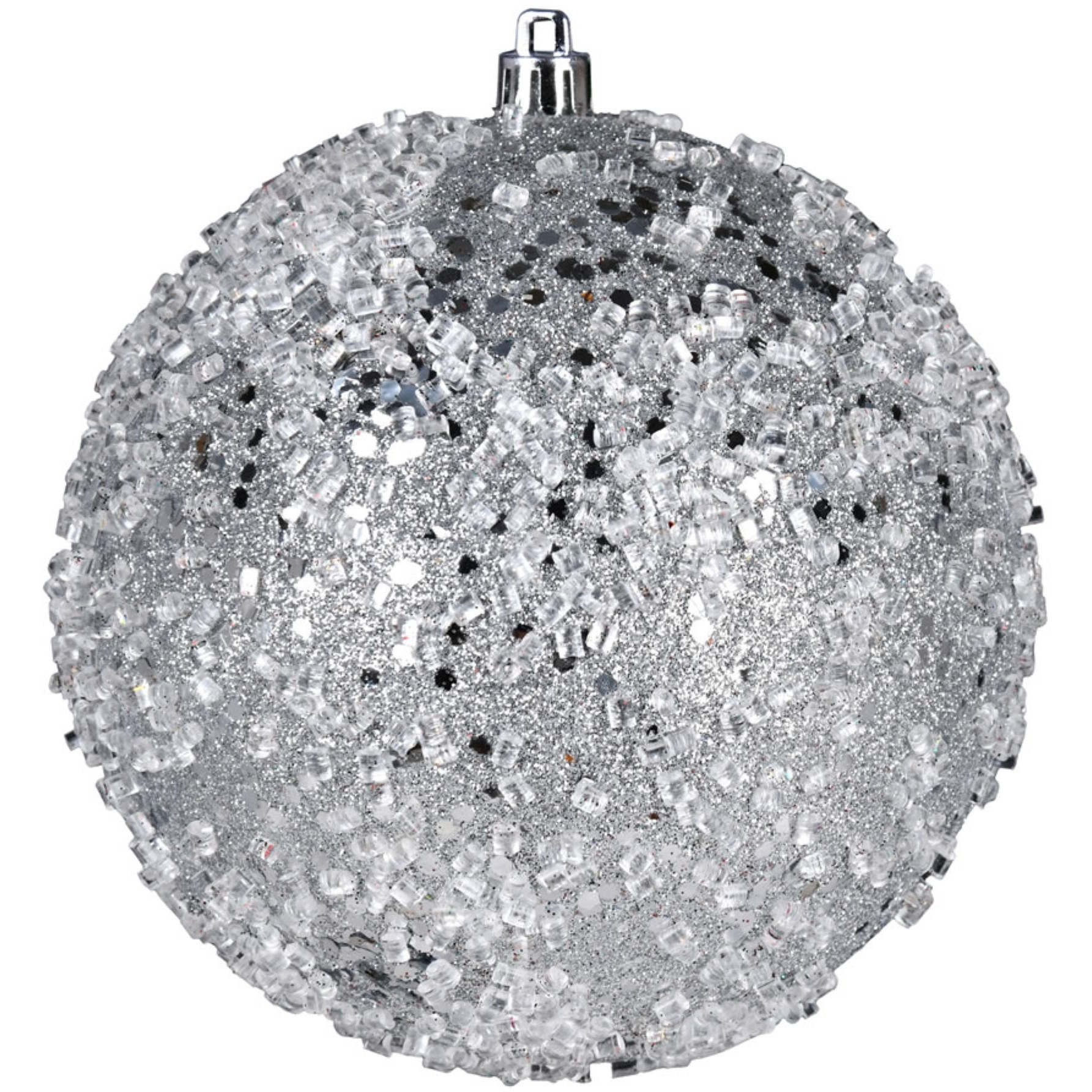 12" Silver Glitter Hail Ball