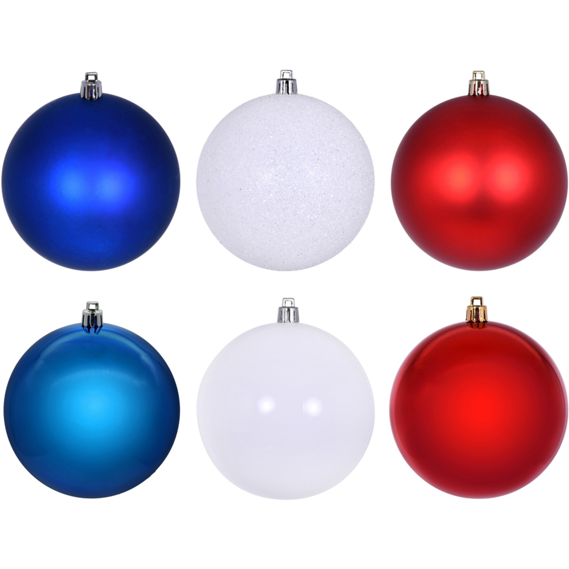 3" Red White Blue Ornament Asst 24/box