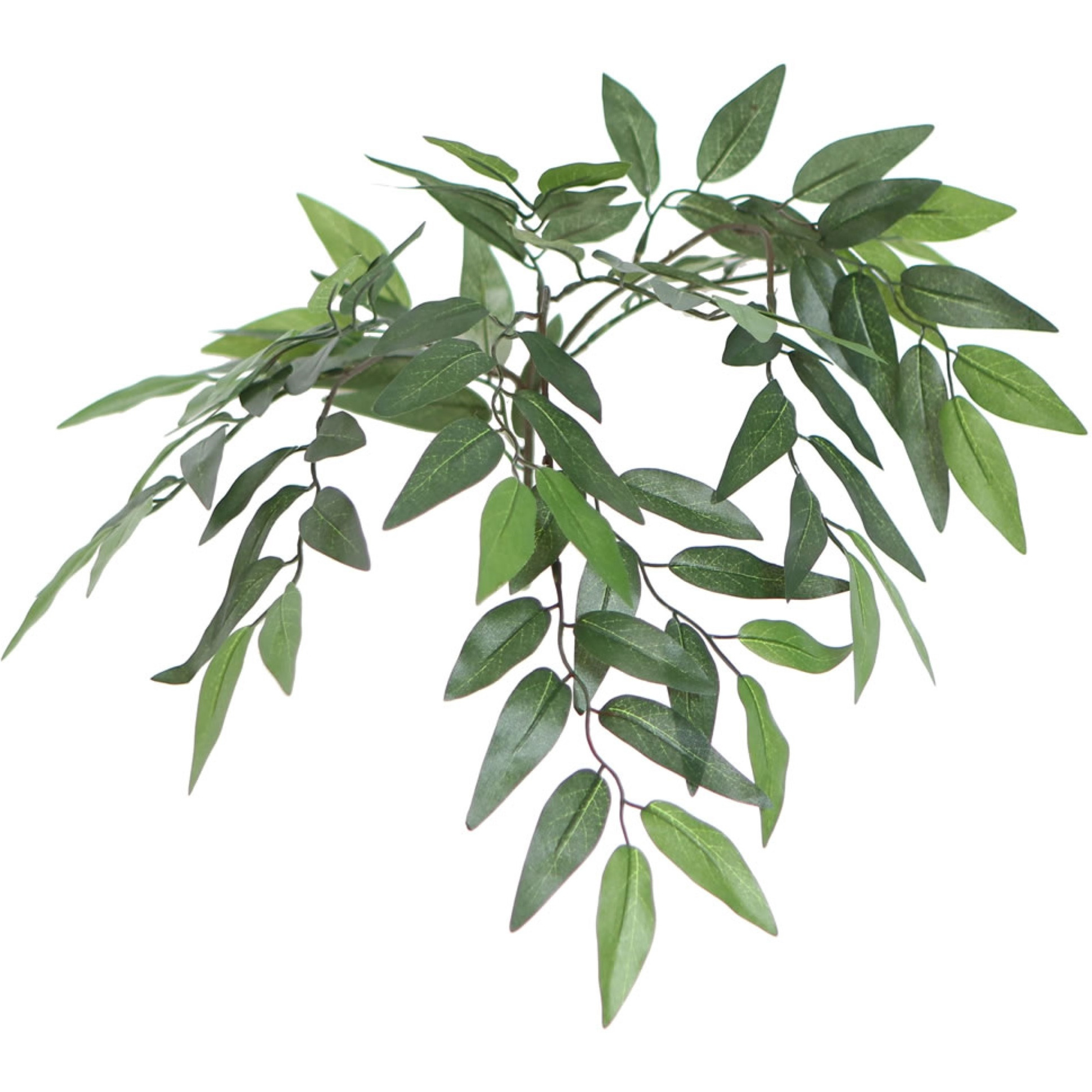 6' Green Smilax Deluxe Round Gray Cont