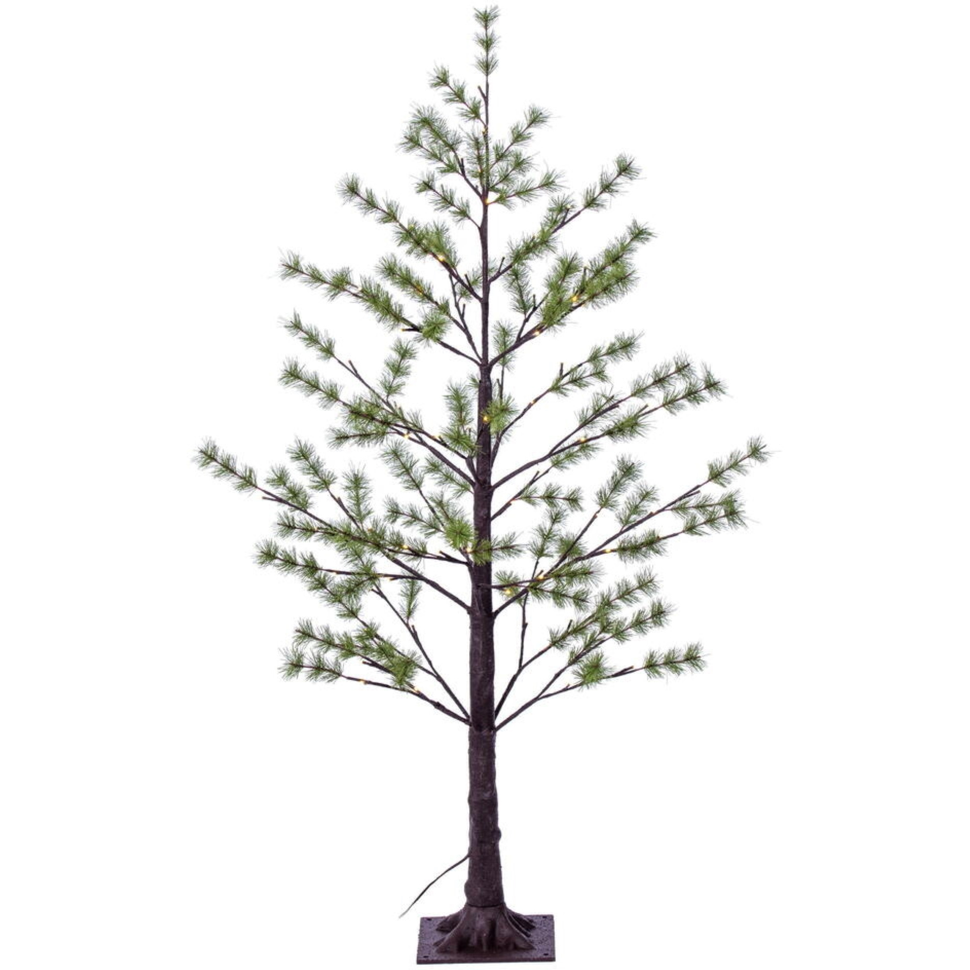 4' Green Mini Pine Twig Tree LED 72WW