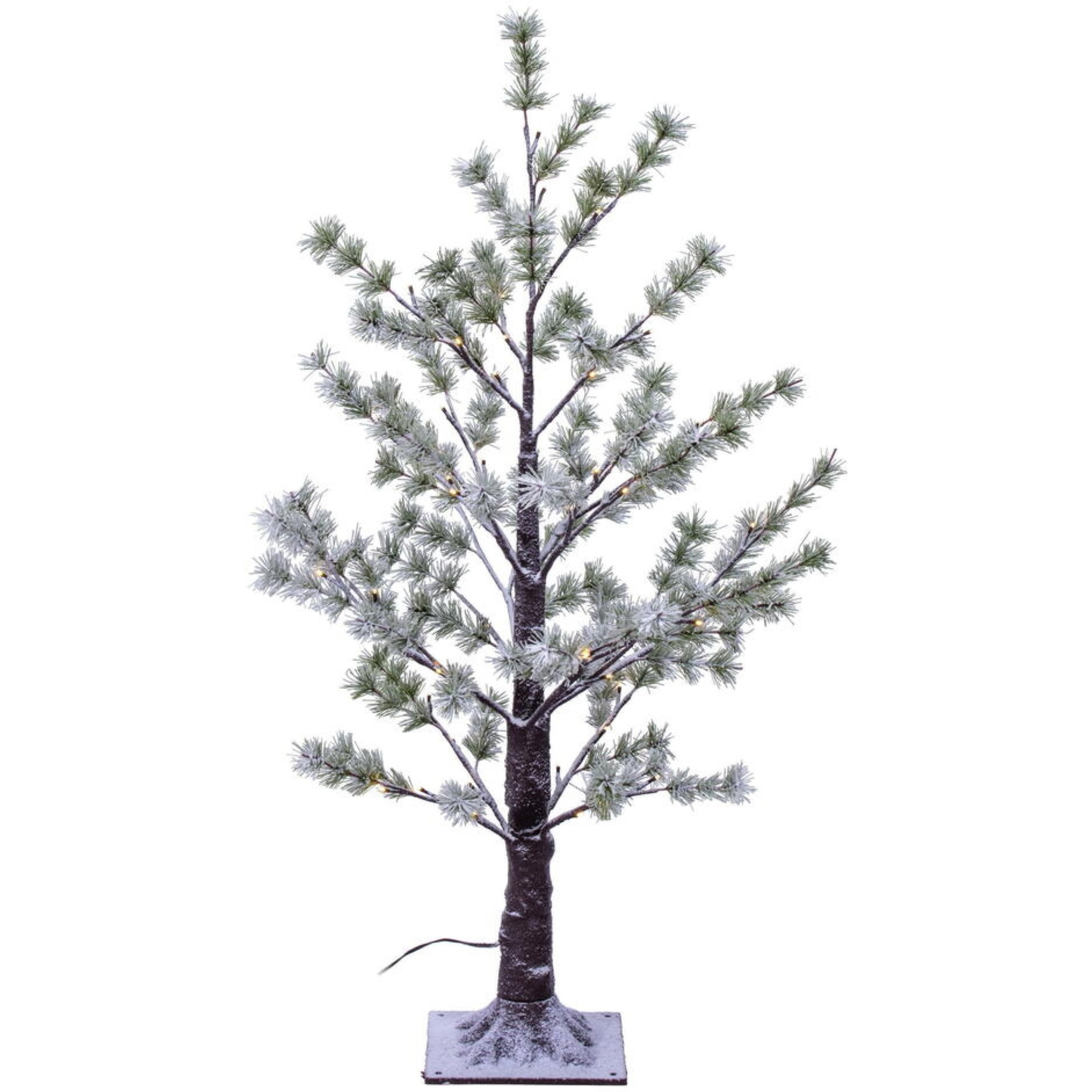 3' Green Frosted Mini Pine Tree LED 48WW