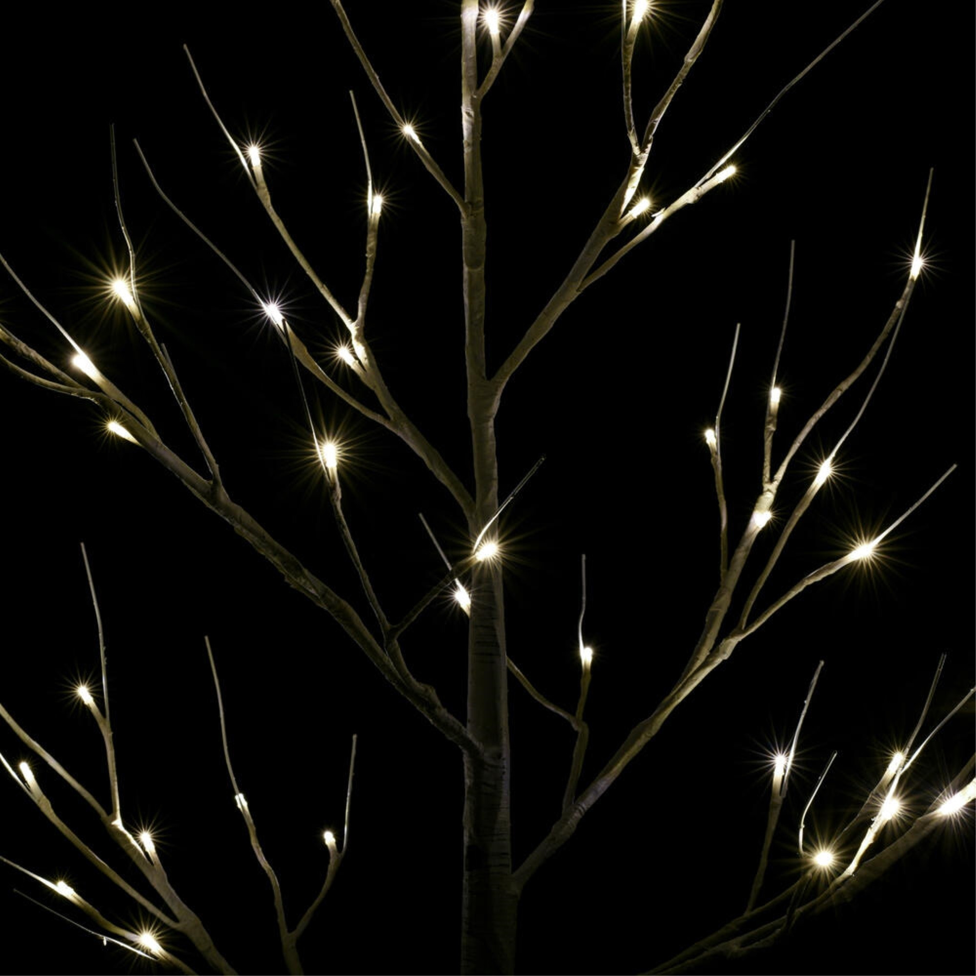 4' White Birch Twig Tree LED 48WW