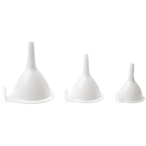 FUNNEL 3PC WHITE POLY (Pack of 1)