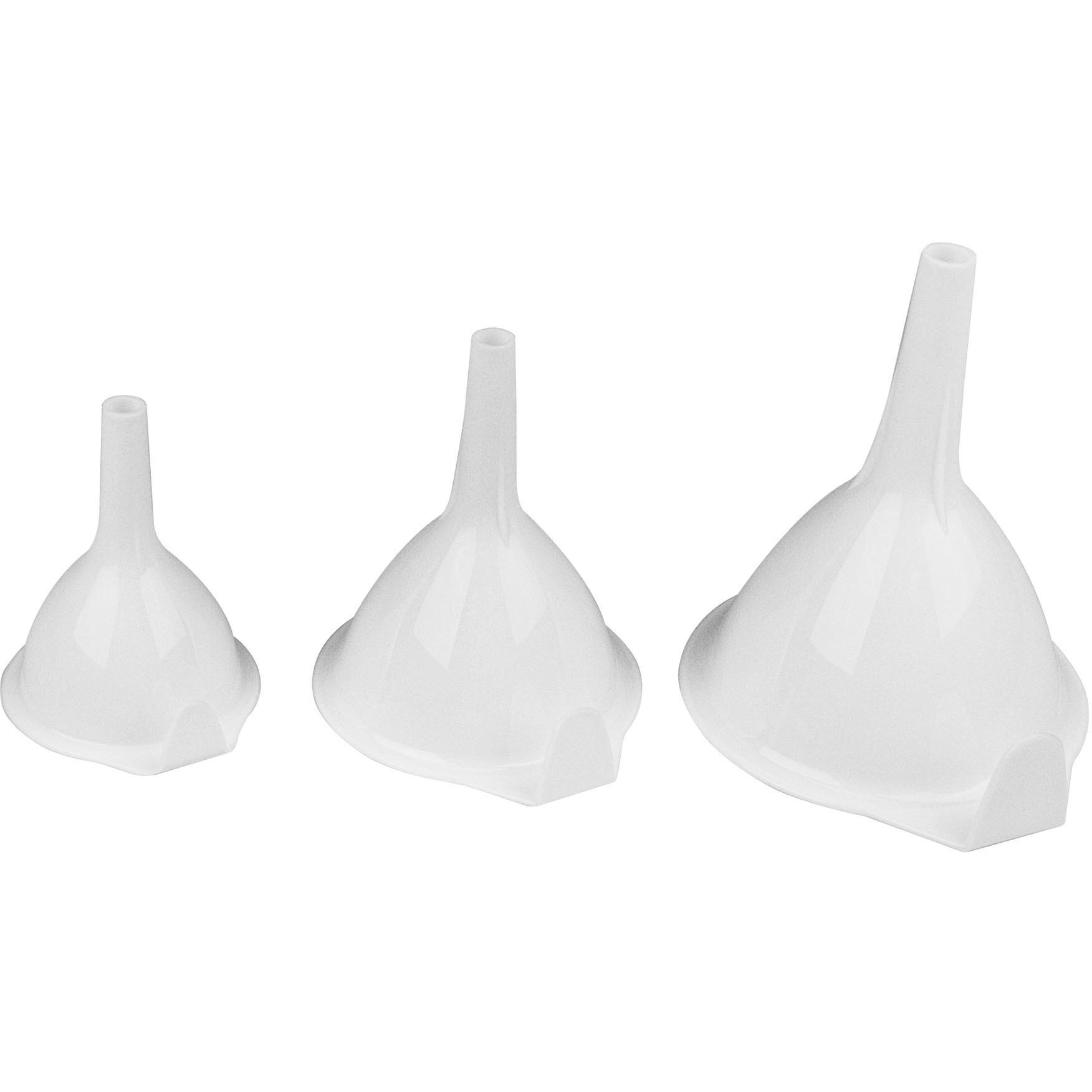 FUNNEL 3PC WHITE POLY (Pack of 1)