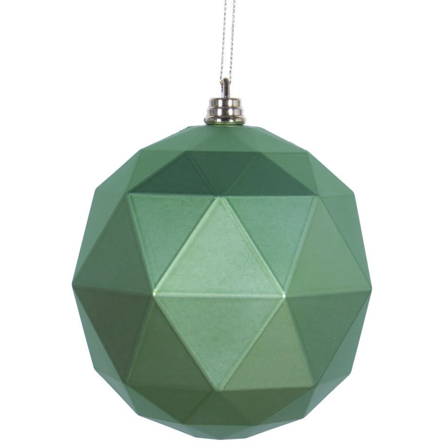 Vickerman 6" Celadon Matte Geometric Ball 4/bag - M177454DM