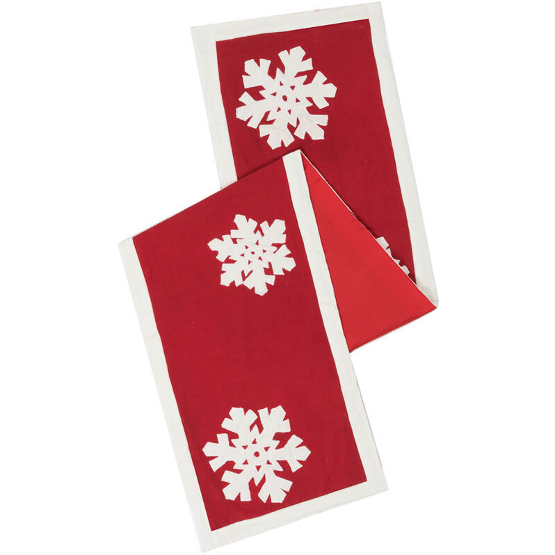 Vickerman 14" x 90" Felt Flakes Table Runner - QTX17353