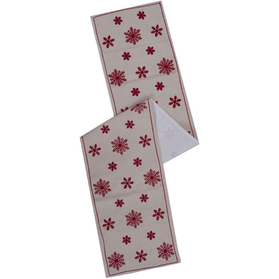 Vickerman 12" x 60" Let It Snow Table Runner - QTX17603