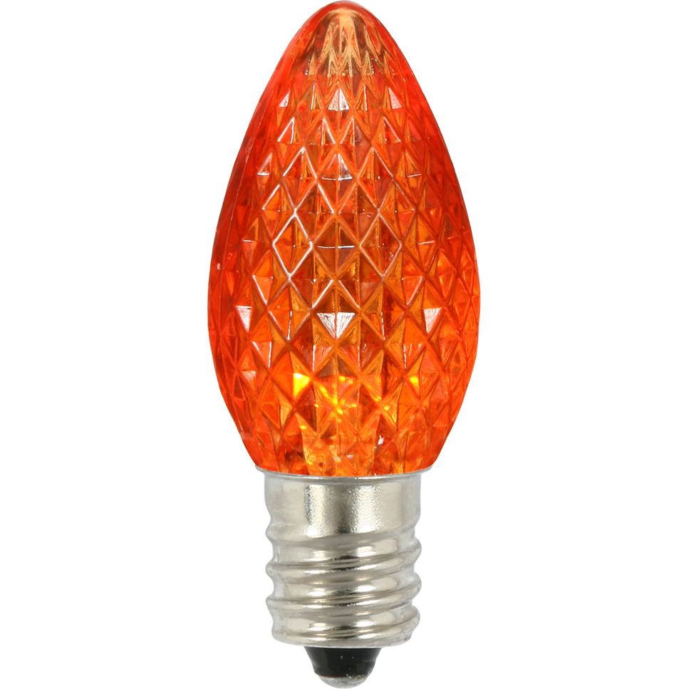 Vickerman C7 Faceted LED Orange Twinkle Bulb 25/Bx - XLEDC78T-25