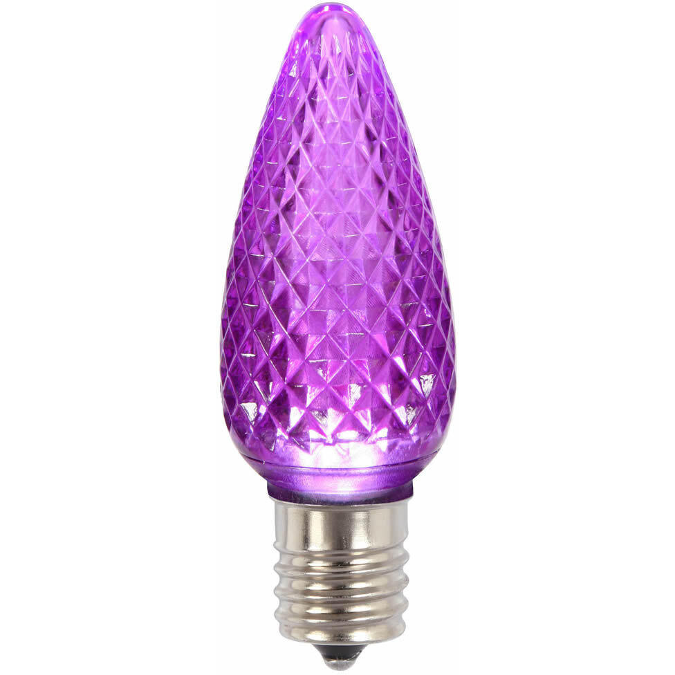 Vickerman C9 Faceted LED Purple Bulb .45W 25/Box - XLEDC96-25