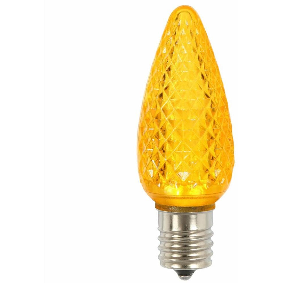 Vickerman C9 Faceted LED Yellow Twinkle Bulb 25/Bx - XLEDC97T-25