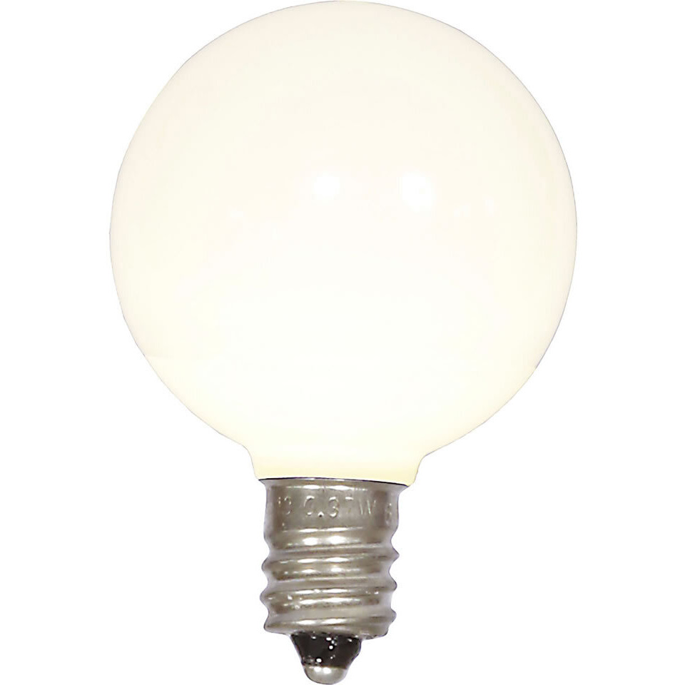 Vickerman G40 WmWht Ceramic LEDBulb E12 .96W 25Bx - XLEDCG41-25